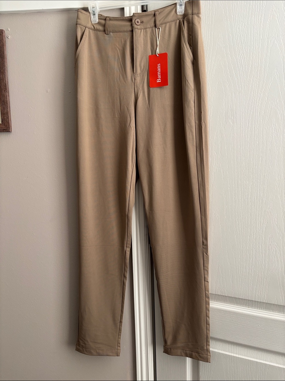Bamans Women's Straight-Leg Pants in Tan